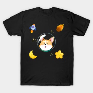 Corgi in the galaxy T-Shirt